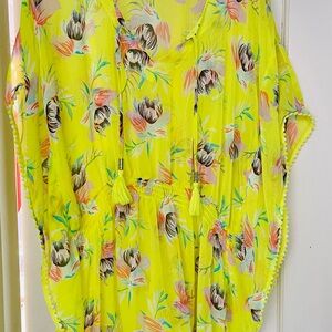 Vibrant Floral swimsuit cover up